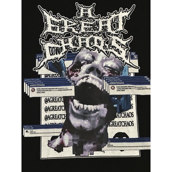 Ken Carson Live A Great Chaos Tour Merch Large T Shirt Opium‎ Double Sided - Picture 2 of 6